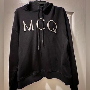 McQ by Alexander McQueen Black Hoodie Sweater. Size L NWOT